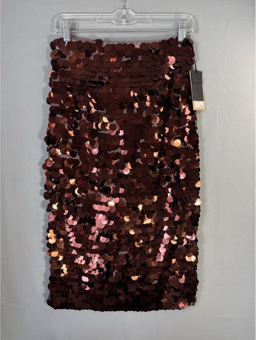 HALOGEN XS Copper Sequin Tube Mini Dress NWT Nordstrom Rack Party Glam Orig. $99